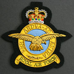 RAF with Inscription Wire Blazer Badge